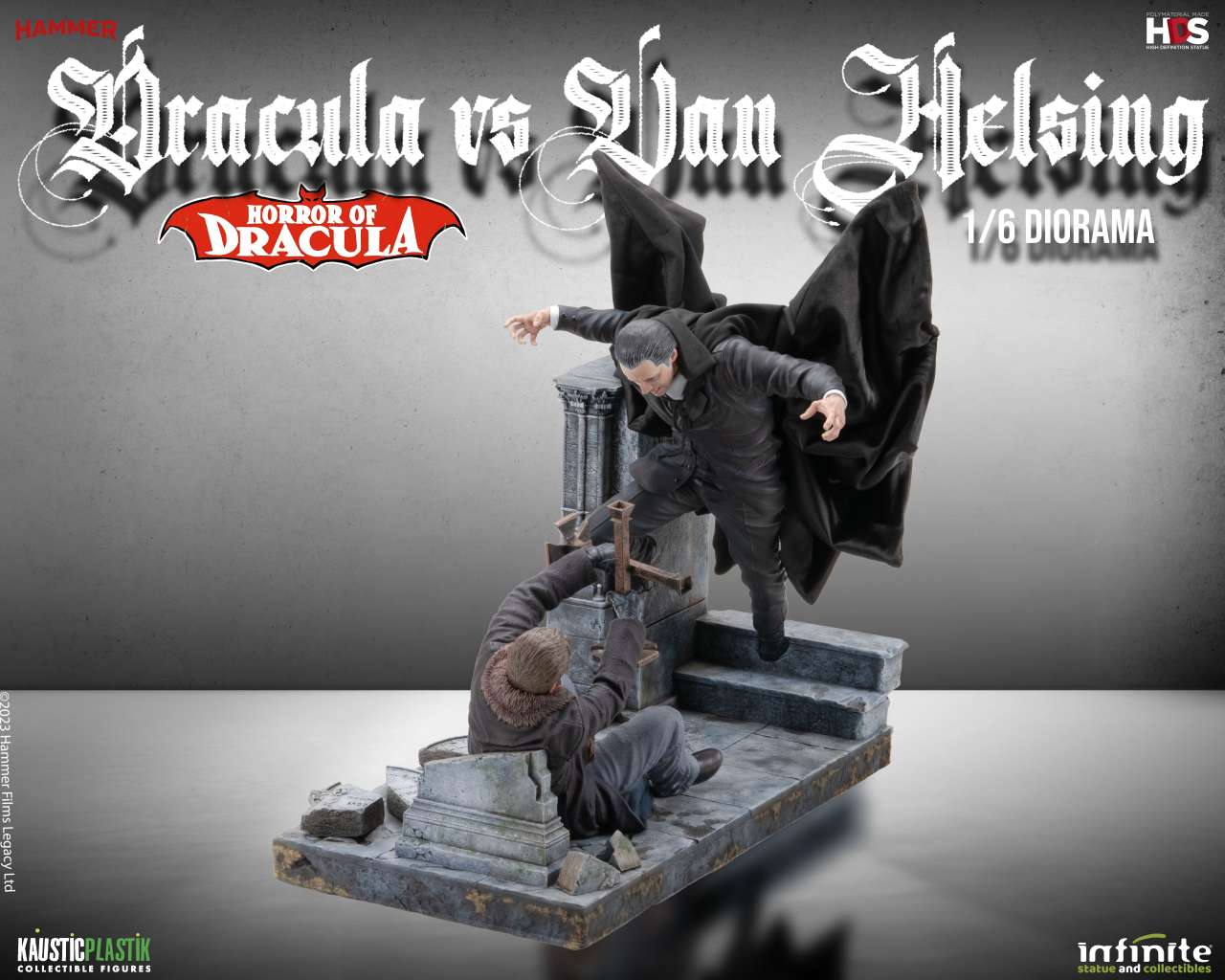Horror of Dracula Dracula vs Van Helsing 1/6 Diorama Statue