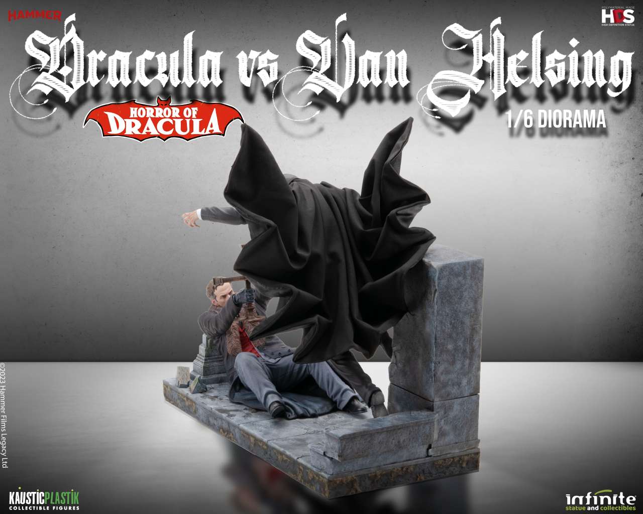 Horror of Dracula Dracula vs Van Helsing 1/6 Diorama Statue