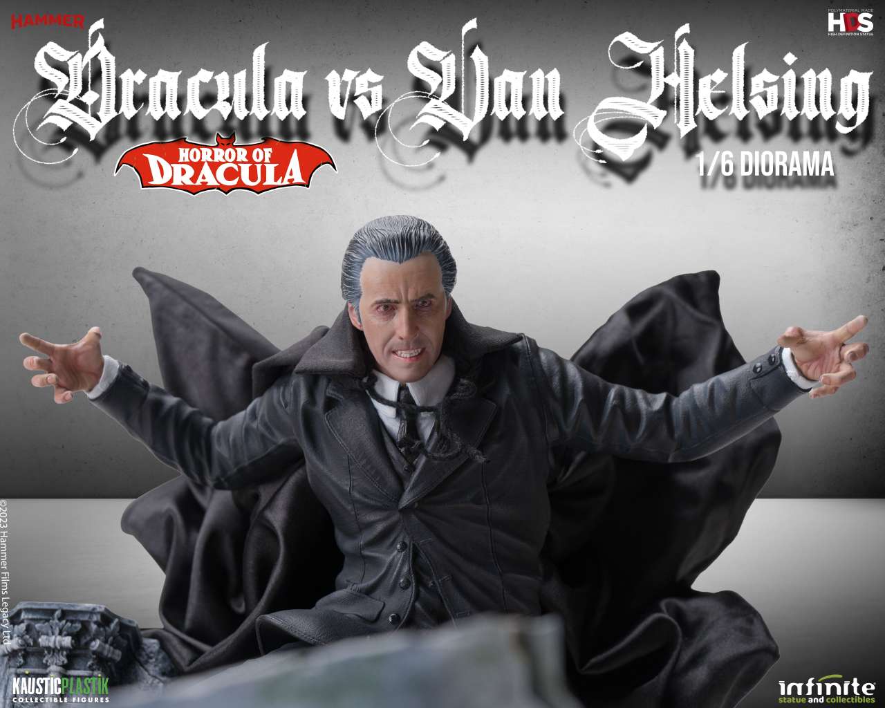 Horror of Dracula Dracula vs Van Helsing 1/6 Diorama Statue