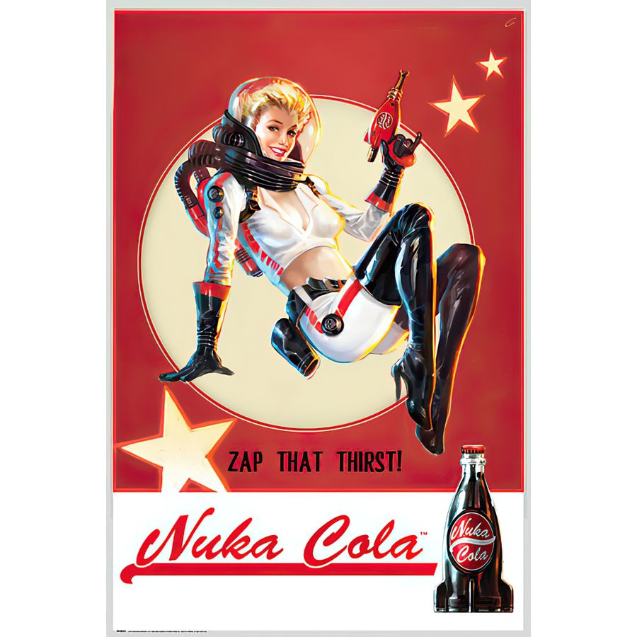 Fallout 4 Nuka Cola Zap that Thirst! Poster
