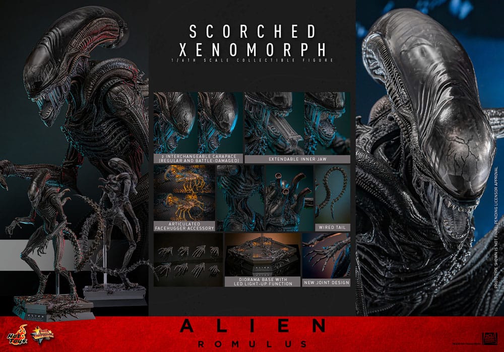 Alien - Romulus Scorched Xenomorph Movie Masterpiece 44 cm 1/6 Actionfigur Hot Toys