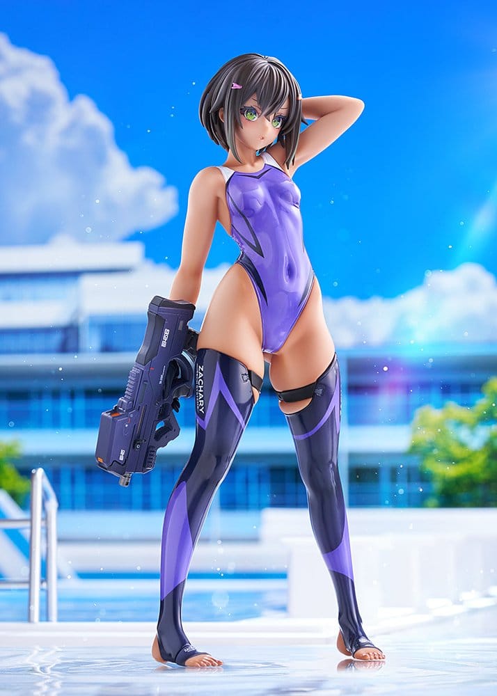 Amakuni Arms Note Buchou-chan of the Swimming Club Purple Swimsuit Ver. 1/7 Figur