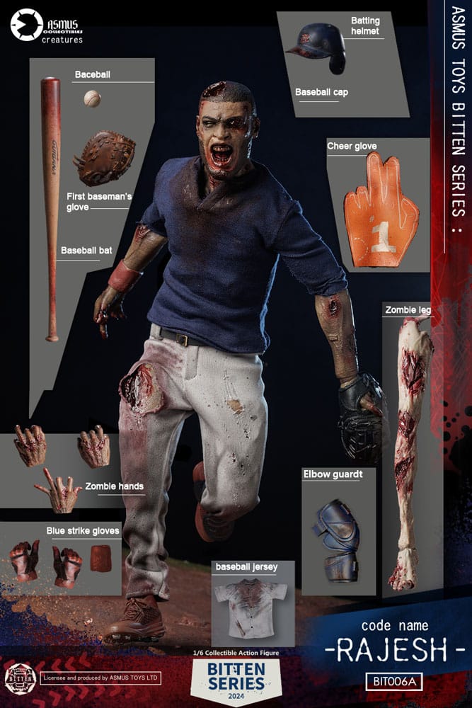 Asmus Collectible Toys Bitten Rajesh Zombie 1/6 Actionfigur