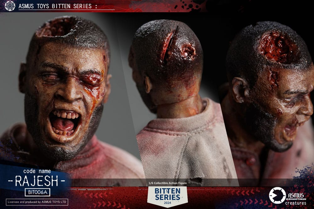 Asmus Collectible Toys Bitten Rajesh Zombie 1/6 Actionfigur