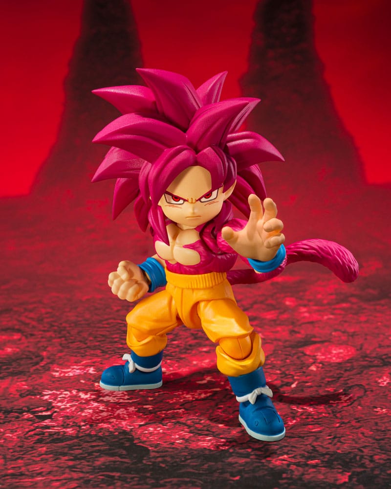 Bandai Tamashii Nations Dragon Ball Daima Son Goku (mini) Super Saiyan Level 4 S.H.Figuarts Actionfigur