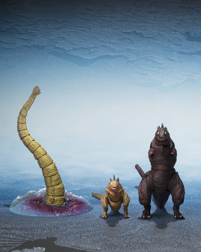 Bandai Tamashii Nations Godzilla 2016 S.H.MonsterArts The Second Form Thrid Form Giant Unidentified Creature 3er-Pack