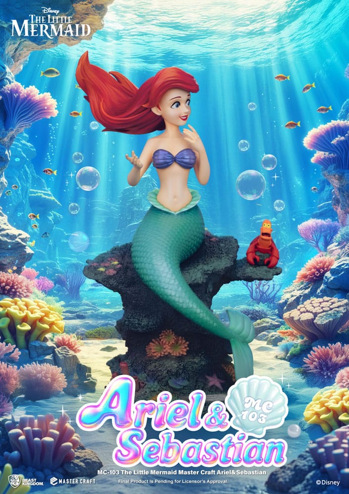 Beast Kingdom Toys Arielle die Meerjungfrau Arielle & Sebastian Master Craft Statue