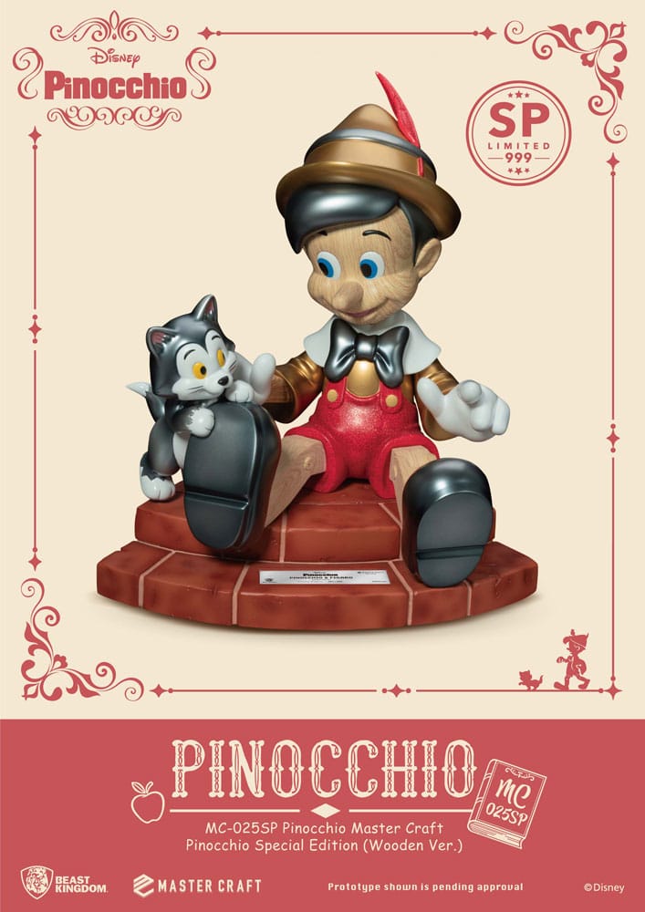Beast Kingdom Toys Disney Master Craft Pinocchio Wooden Ver. Special Edition Statue