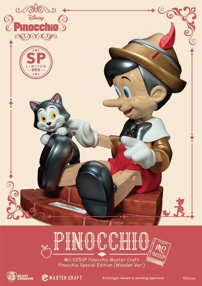 Beast Kingdom Toys Disney Master Craft Pinocchio Wooden Ver. Special Edition Statue