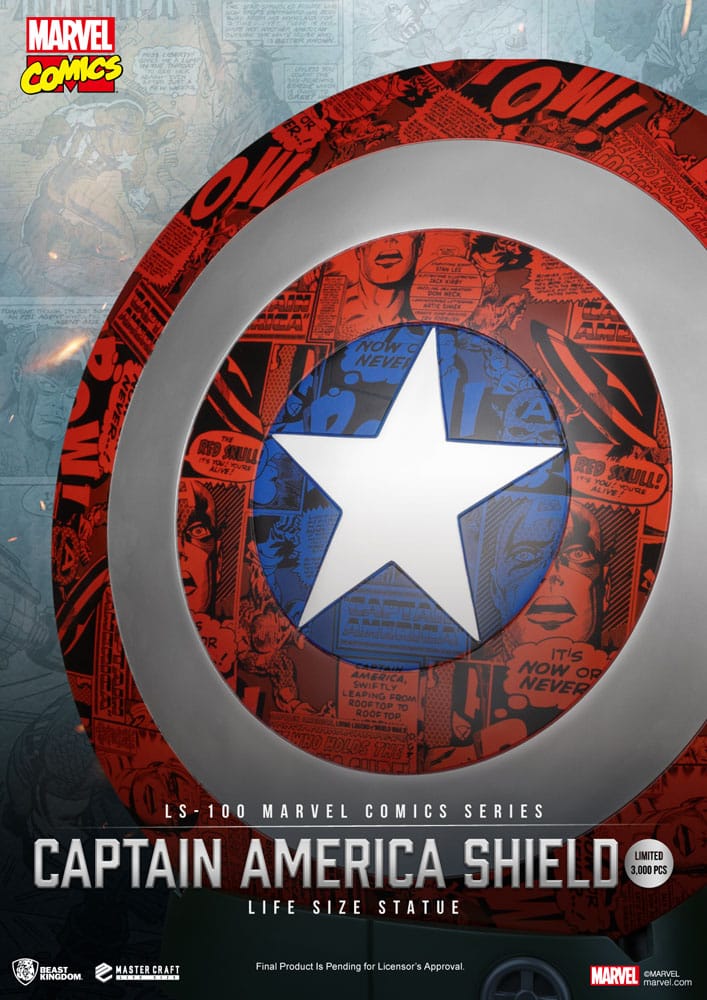 Beast Kingdom Toys Marvel Comics Captain America Schild Life Size Statue