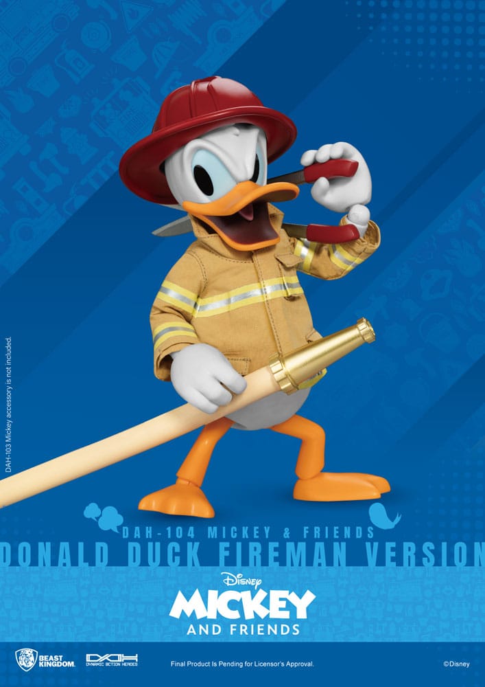 Beast Kingdom Toys Mickey & Friends Donald Duck Fireman Ver. Dynamic 8ction Heroes 1/9 Actionfigur