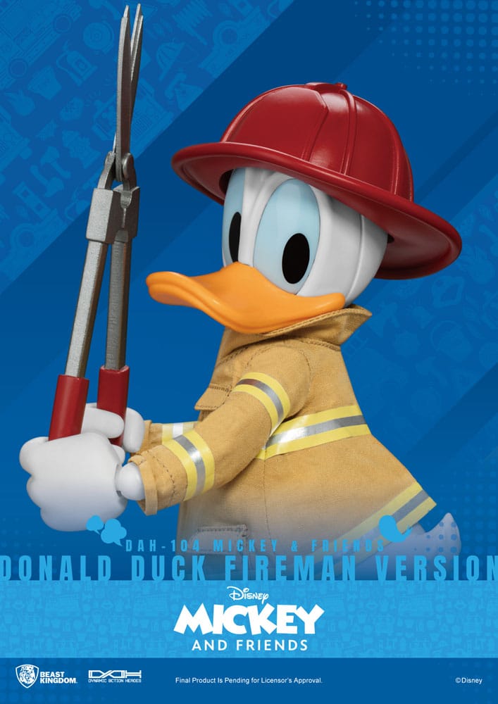 Beast Kingdom Toys Mickey & Friends Donald Duck Fireman Ver. Dynamic 8ction Heroes 1/9 Actionfigur