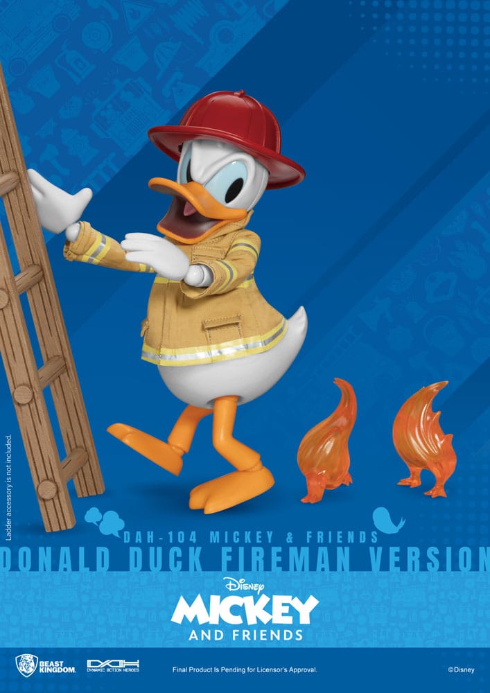 Beast Kingdom Toys Mickey & Friends Donald Duck Fireman Ver. Dynamic 8ction Heroes 1/9 Actionfigur