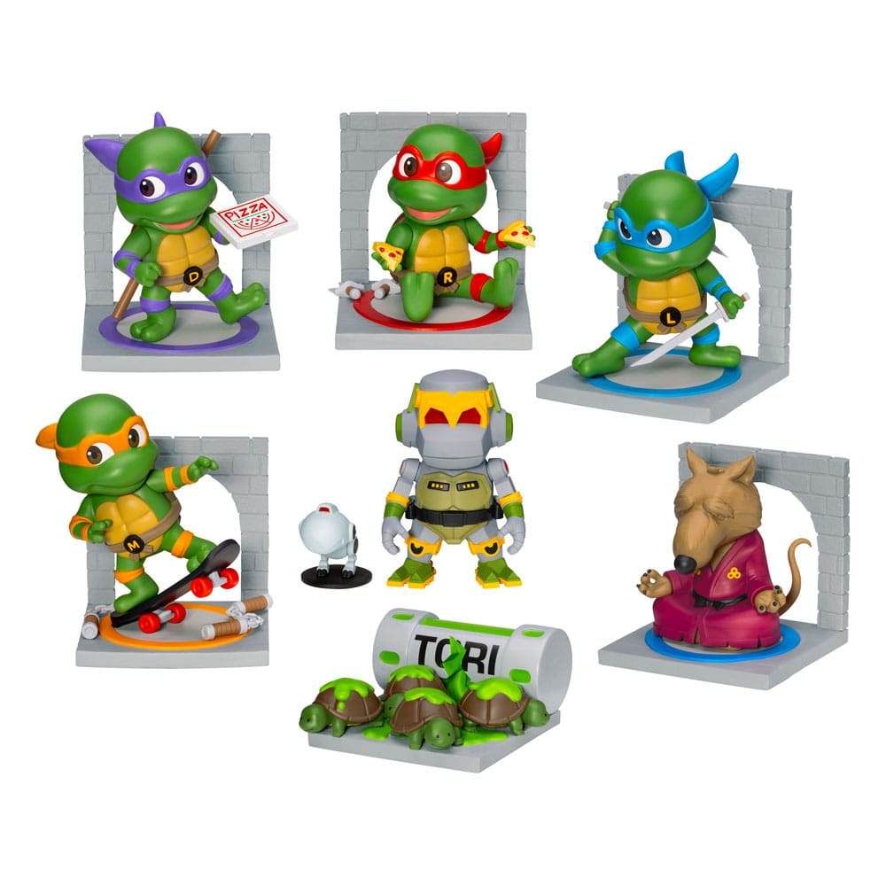 Beast Kingdom Toys Teenage Mutant Ninja Turtles Mini Egg Attack Blind Box Series Sortiment (6) Figuren