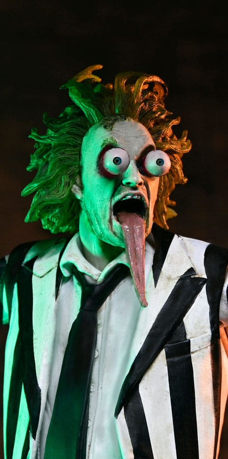 Beetlejuice Beetlejuice - Ultimate Striped Suit Beetlejuice 18 cm Actionfigur NECA