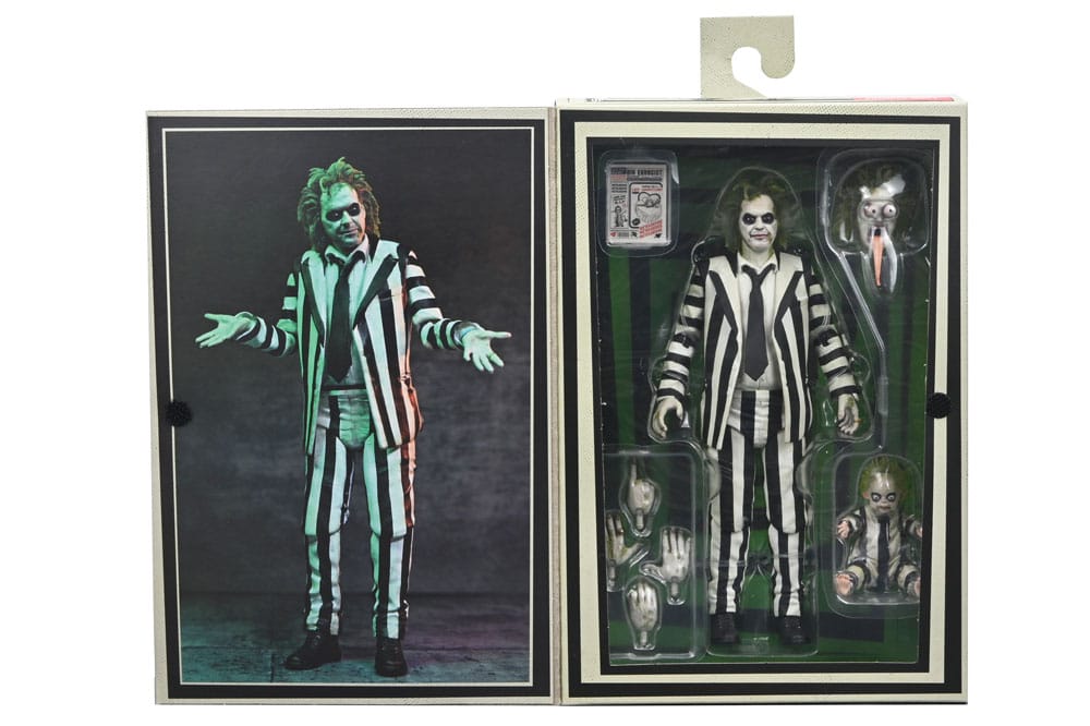 Beetlejuice Beetlejuice - Ultimate Striped Suit Beetlejuice 18 cm Actionfigur NECA