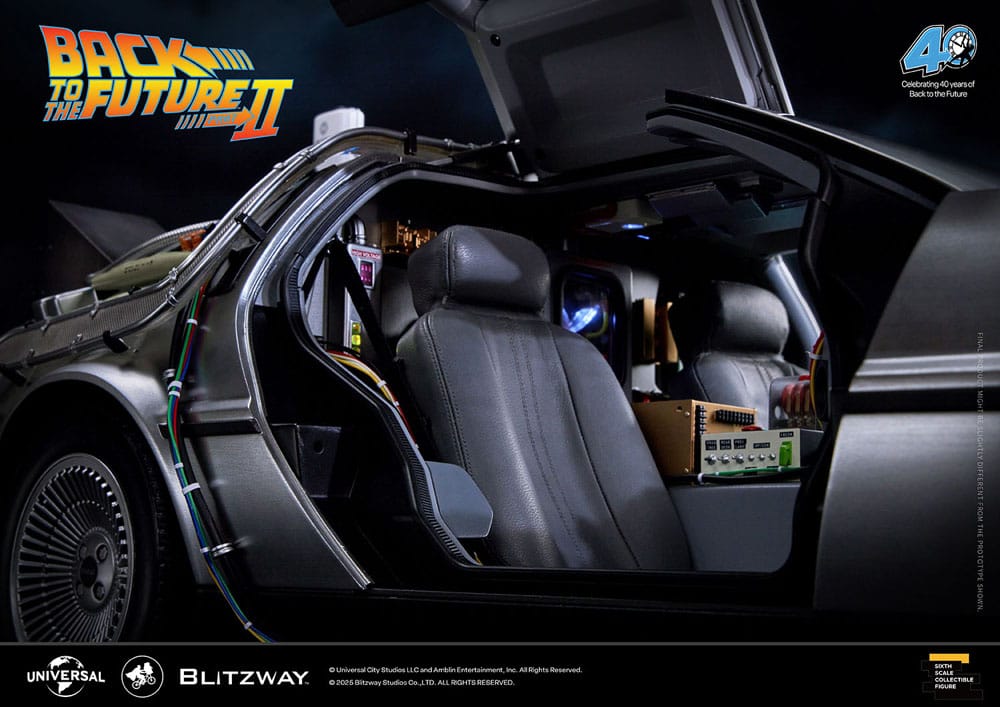 Blitzway Zurück in die Zukunft II DeLorean Zeitmaschine Time Machine Premium UMS 1/6 Fahrzeug