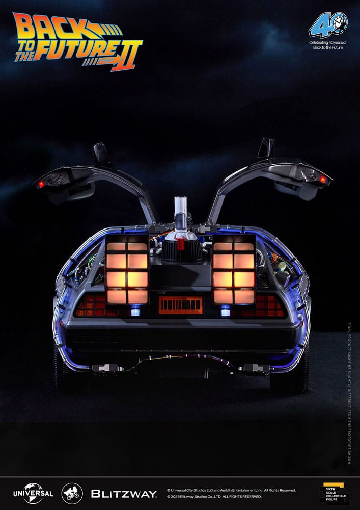 Blitzway Zurück in die Zukunft II DeLorean Zeitmaschine Time Machine Premium UMS 1/6 Fahrzeug