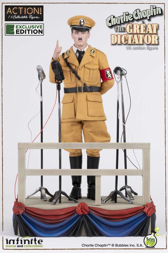 Charlie Chaplin Great Dictator Web Exclusive Version 28 cm 1/6 Actionfigur Infinite Statue