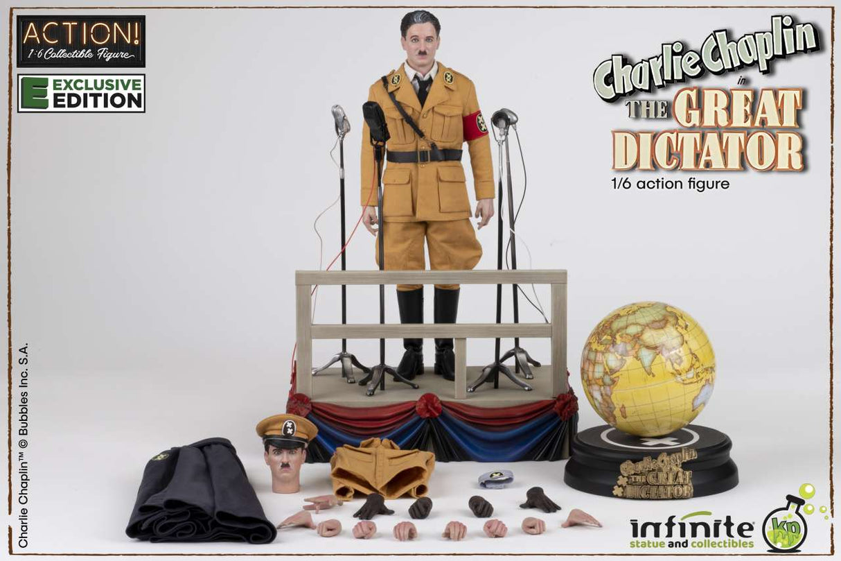 Charlie Chaplin Great Dictator Web Exclusive Version 28 cm 1/6 Actionfigur Infinite Statue