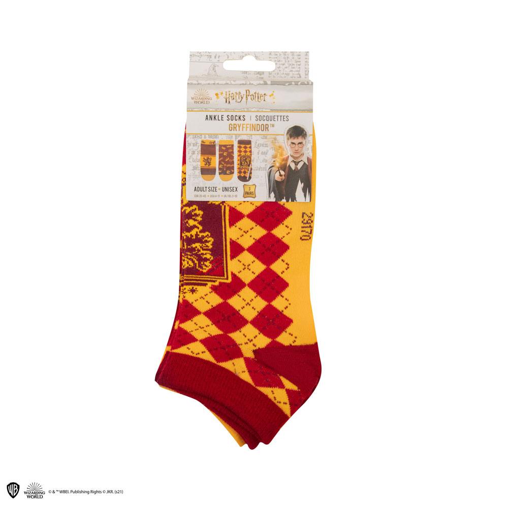 Cinereplicas Harry Potter Gryffindor 3er-Pack Knöchelsocken