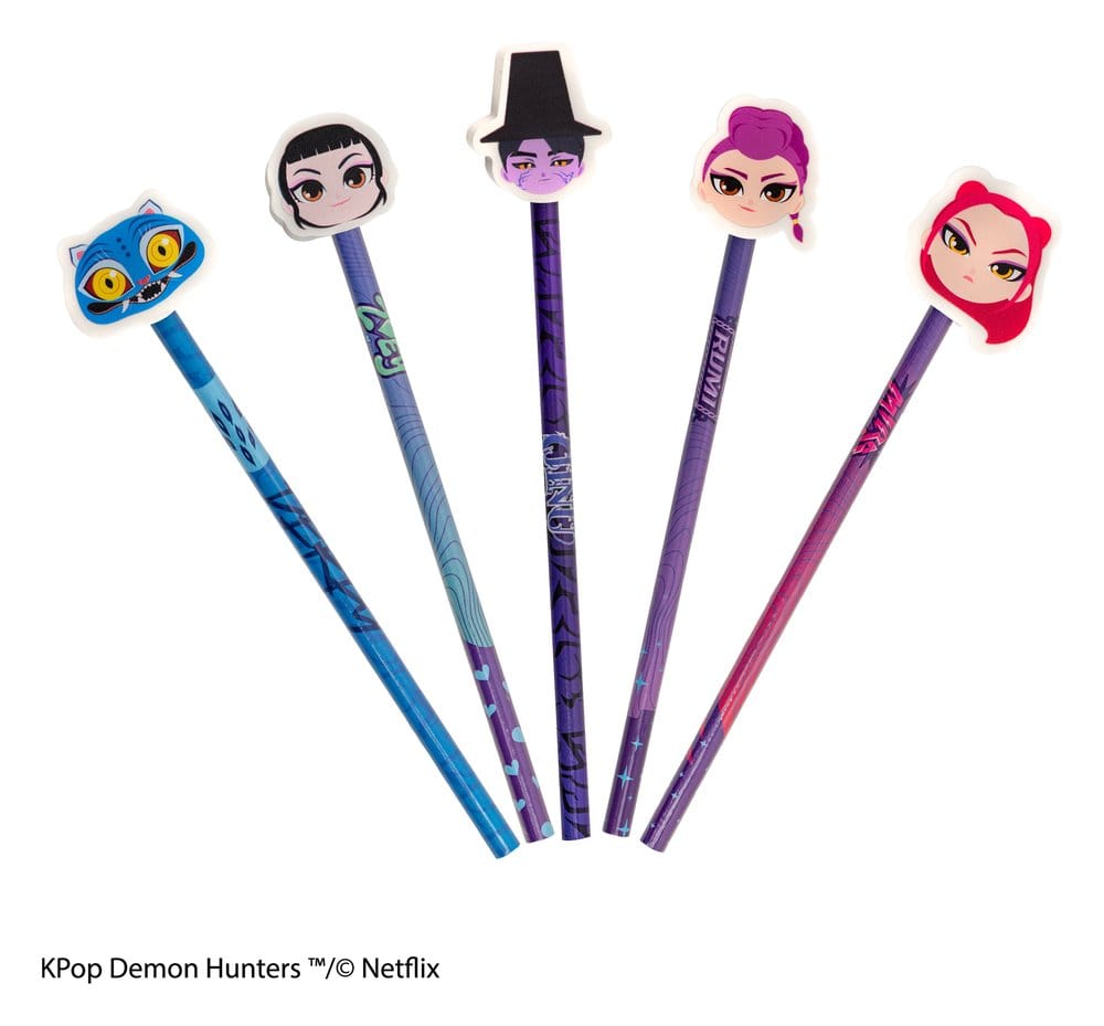 Cinereplicas KPop Demon Hunters Serie 1 Bleistift & Radiergummi Display (30)