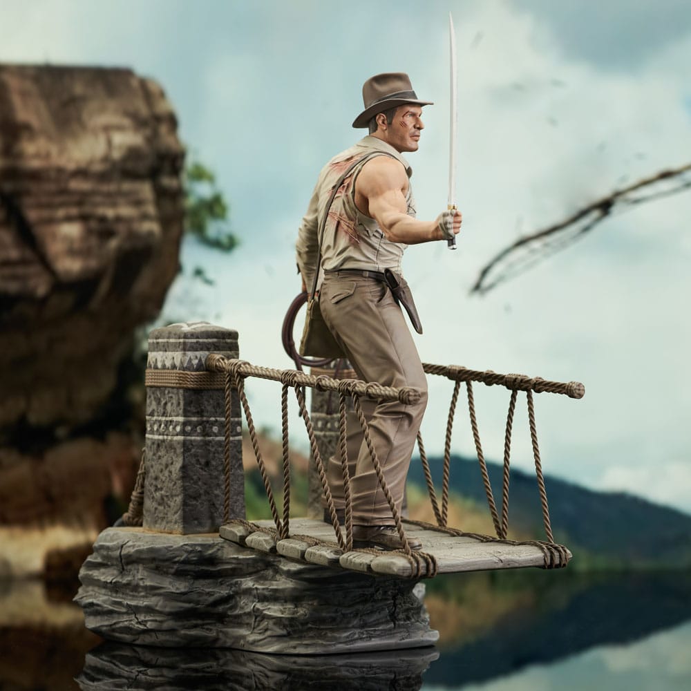 Diamond Select Indiana Jones und der Tempel des Todes Rope Bridge Deluxe Statue