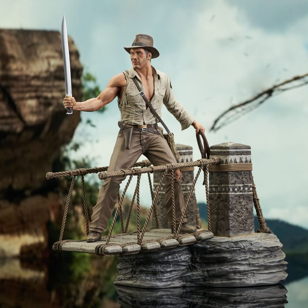 Diamond Select Indiana Jones und der Tempel des Todes Rope Bridge Deluxe Statue