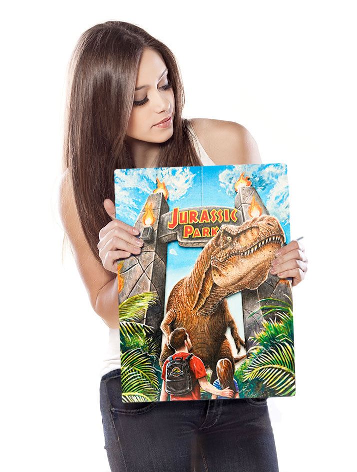 Doctor Collector Jurassic Park Rex Attack WoodArts 3D Holzdruck