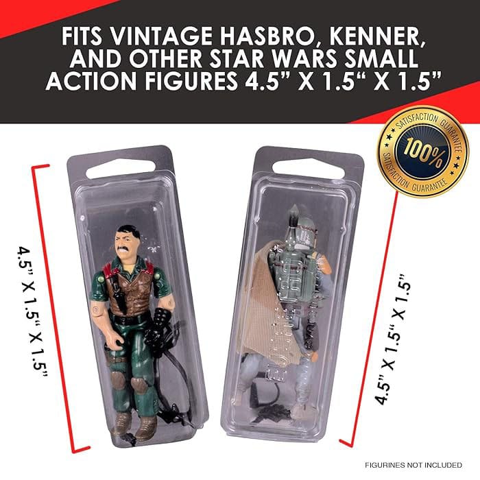 Evoretro Clamshell PET Gehäuse 50er-Pack für Actionfiguren