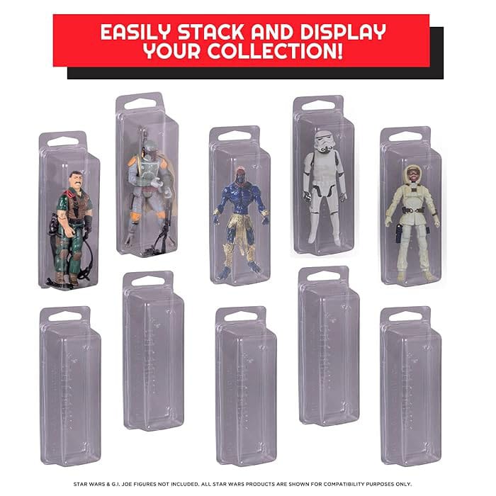 Evoretro Clamshell PET Gehäuse 50er-Pack für Actionfiguren