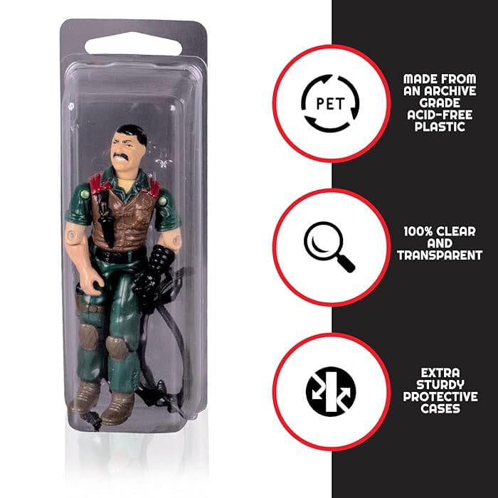Evoretro Clamshell PET Gehäuse 50er-Pack für Actionfiguren
