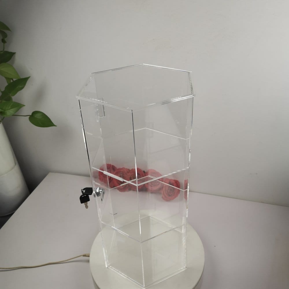 Evoretro Evoretro 3-Stufiger Abschließbarer Sechseckiger Acryl-Displayturm