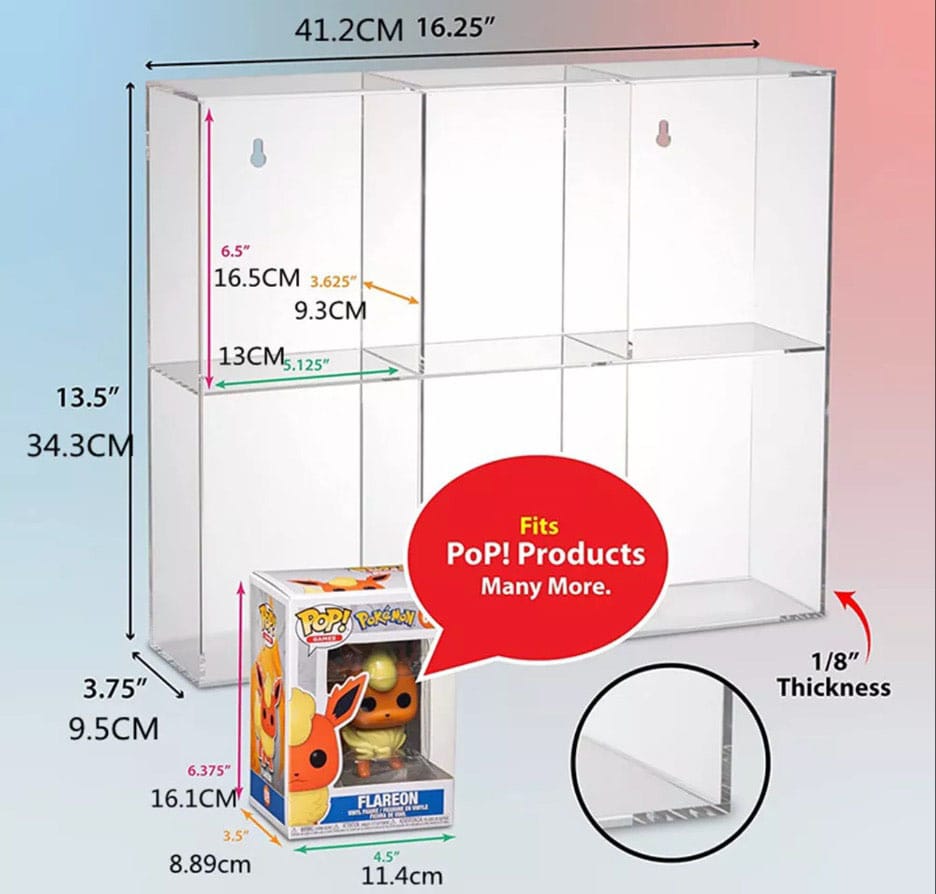 Evoretro Funko Pops Evoretro Acryl Display Case Für 6