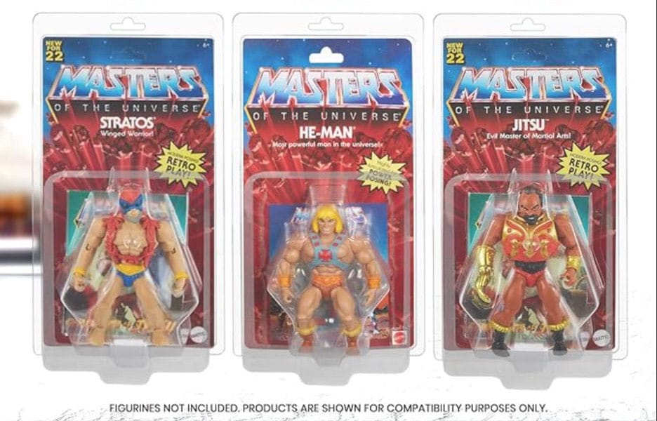 Evoretro Masters of the Universe Clamshell PET Gehäuse 10er-Pack für Actionfiguren