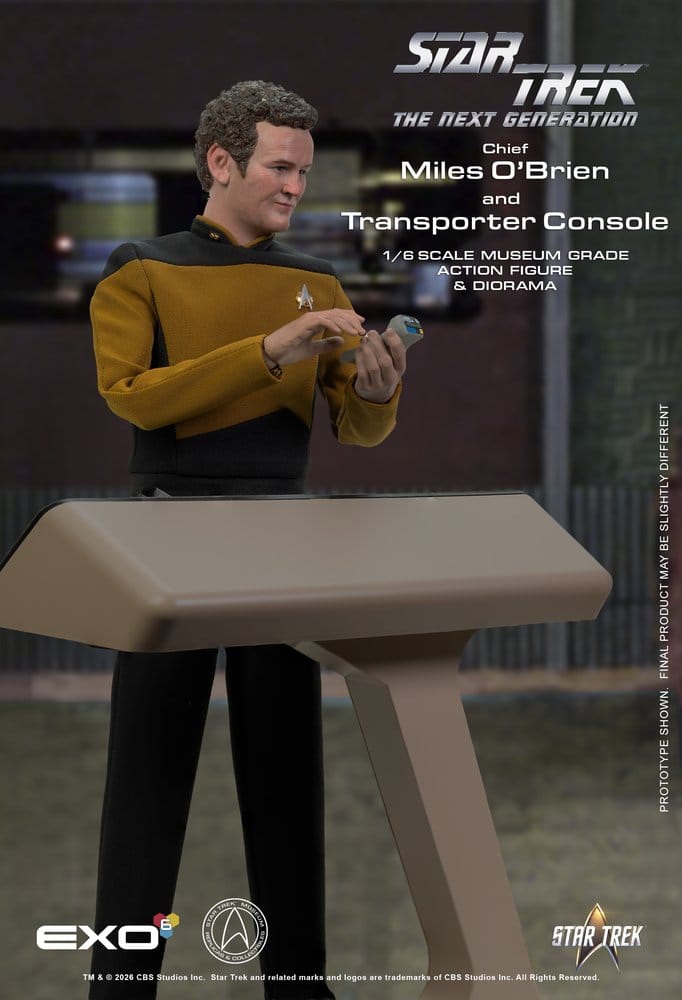 EXO-6 Star Trek Das nächste Jahrhundert Chief Miles O’Brien with Transporter Console 1/6 Actionfigur