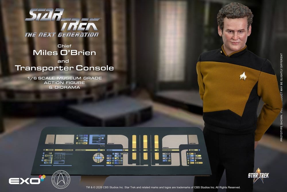 EXO-6 Star Trek Das nächste Jahrhundert Chief Miles O’Brien with Transporter Console 1/6 Actionfigur
