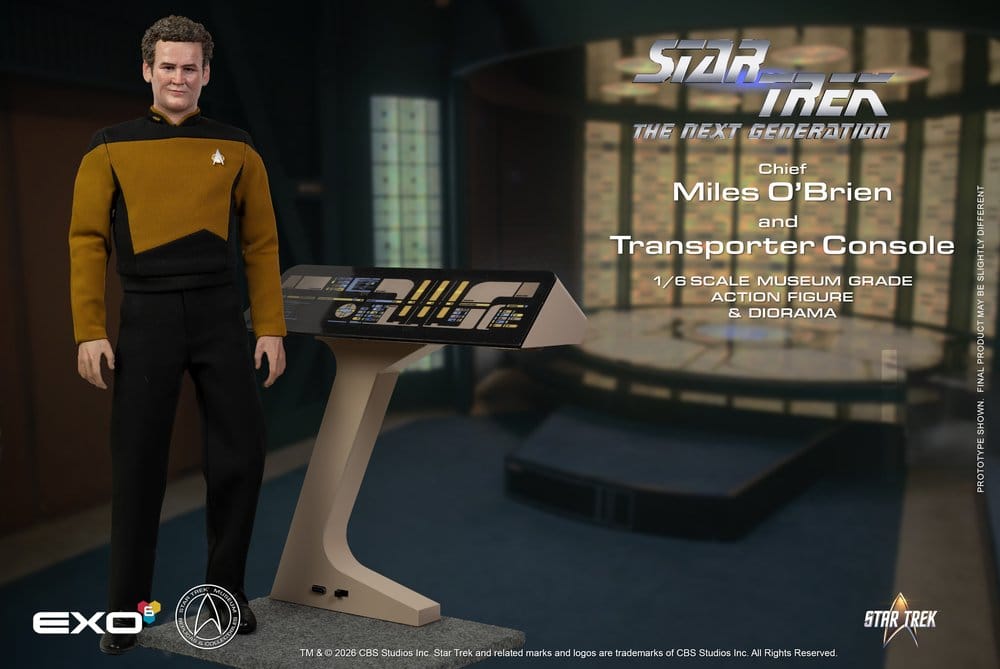 EXO-6 Star Trek Das nächste Jahrhundert Chief Miles O’Brien with Transporter Console 1/6 Actionfigur