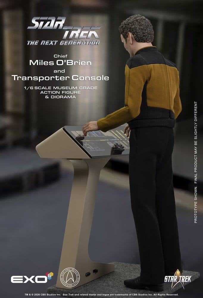 EXO-6 Star Trek Das nächste Jahrhundert Chief Miles O’Brien with Transporter Console 1/6 Actionfigur