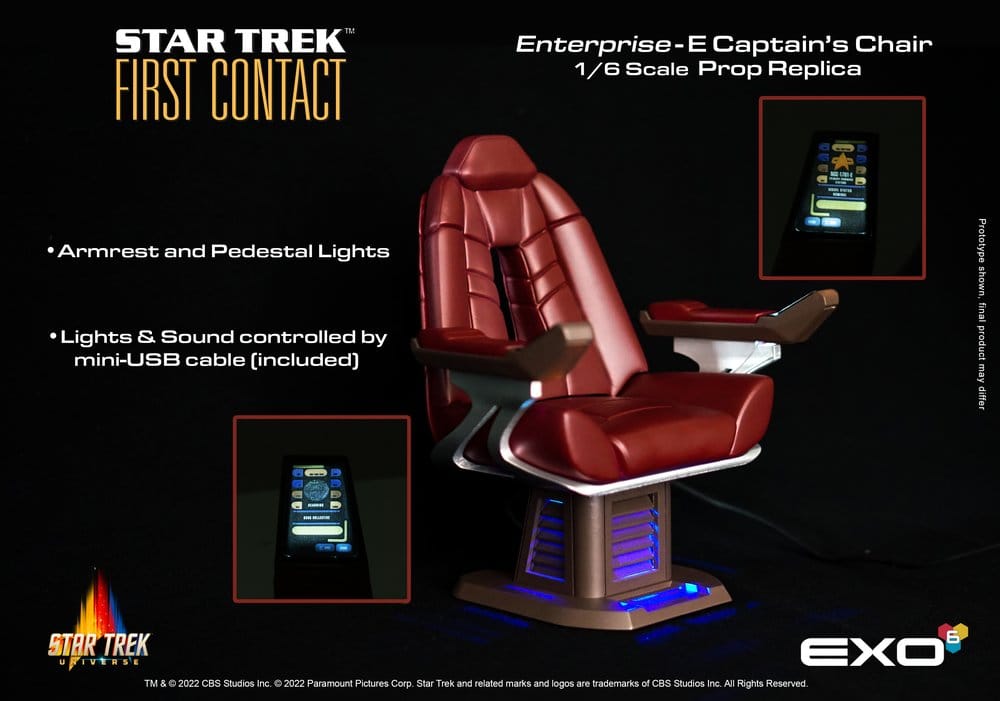 EXO-6 Star Trek Der Erste Kontakt Captain’s Chair 1/6 Replik
