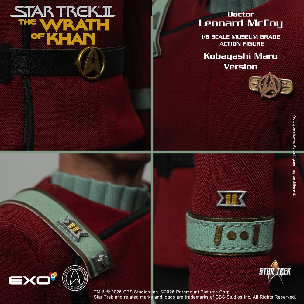EXO-6 Star Trek II Der Zorn des Khan Dr. Leonard McCoy Kobayashi Maru Version 1/6 Actionfigur