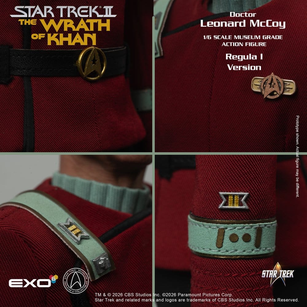 EXO-6 Star Trek II Der Zorn des Khan Dr. Leonard McCoy Regula I Version 1/6 Actionfigur