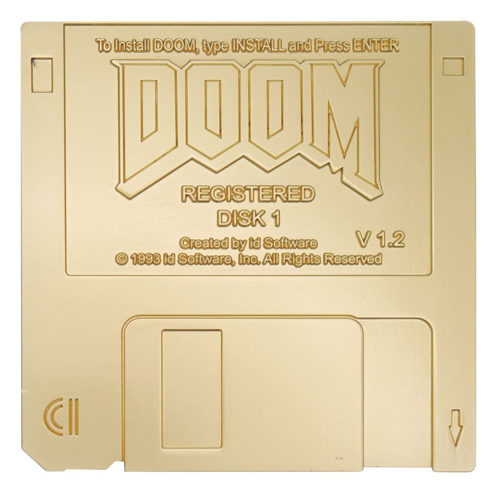 FaNaTtik Doom Floppy Disk Gold Plated Limited Edition Replik