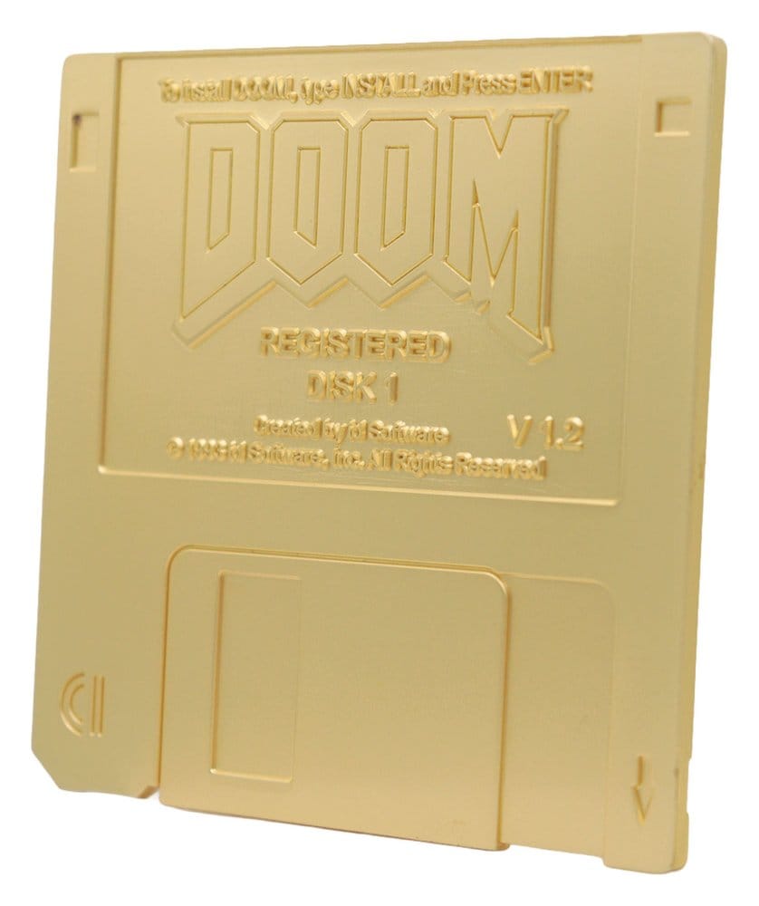 FaNaTtik Doom Floppy Disk Gold Plated Limited Edition Replik