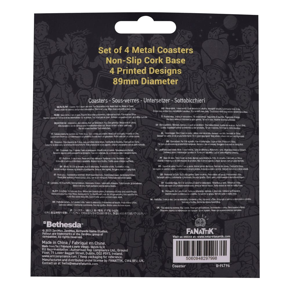 FaNaTtik Fallout Metal Drinks 4er-Pack Untersetzer