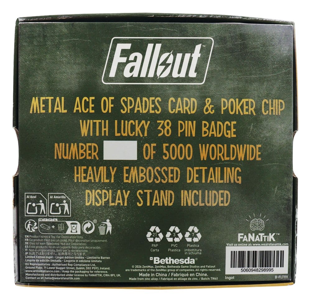 FaNaTtik Fallout New Vegas Lucky 38 Imitation Gold Casino Set Limited Edition Replik