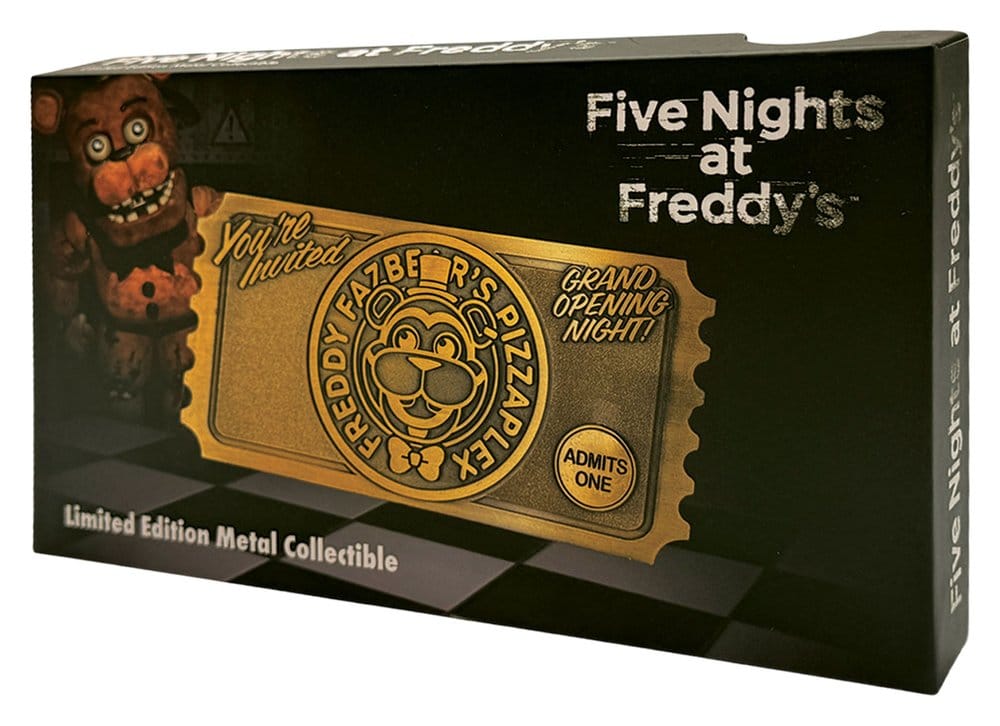 FaNaTtik Five Nights at Freddy’s Pizzaplex Opening Night Ticket Limited Edition Replik