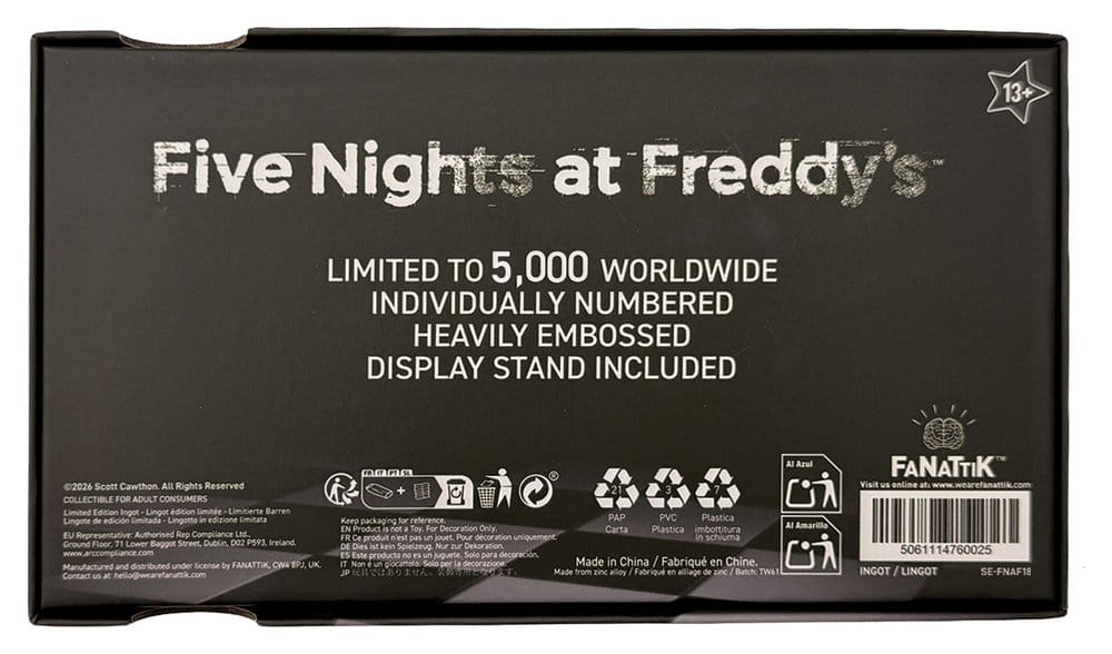 FaNaTtik Five Nights at Freddy’s Pizzaplex Opening Night Ticket Limited Edition Replik
