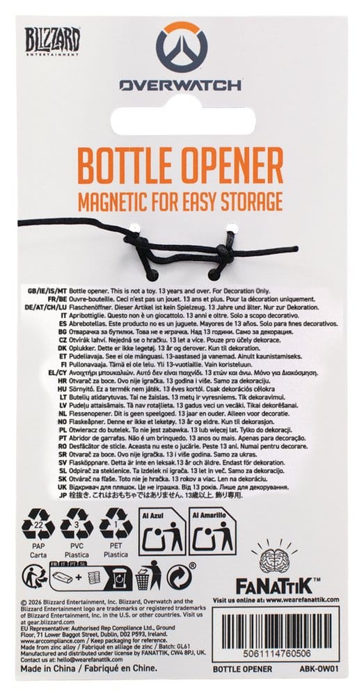 FaNaTtik Overwatch Logo Magnetic Flaschenöffner
