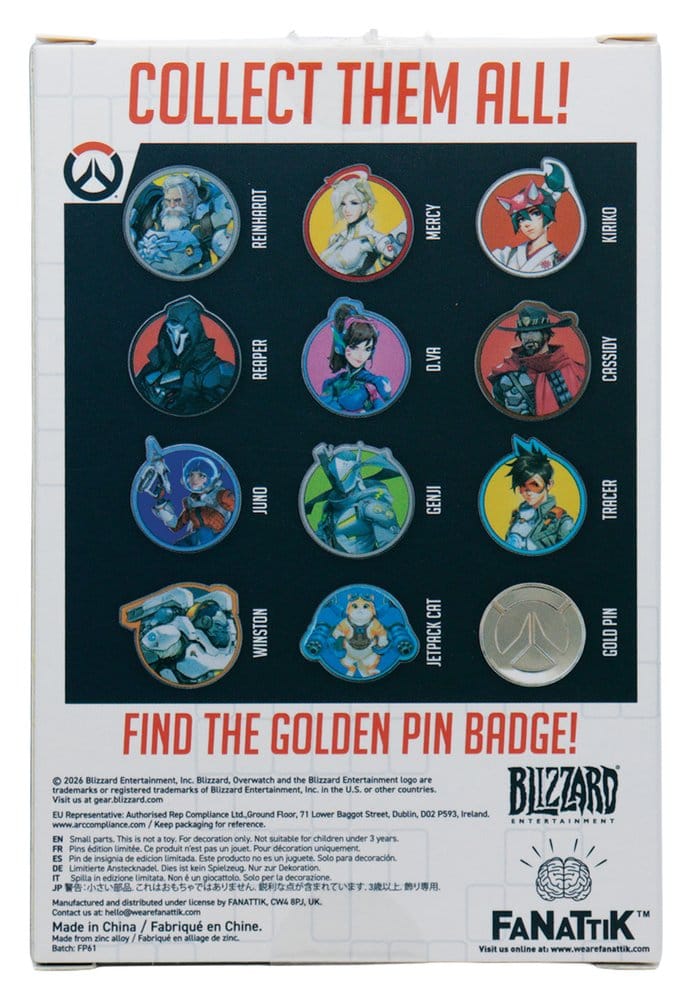 FaNaTtik Overwatch Mystery Ansteck-Pins Blind Box Sortiment (12)